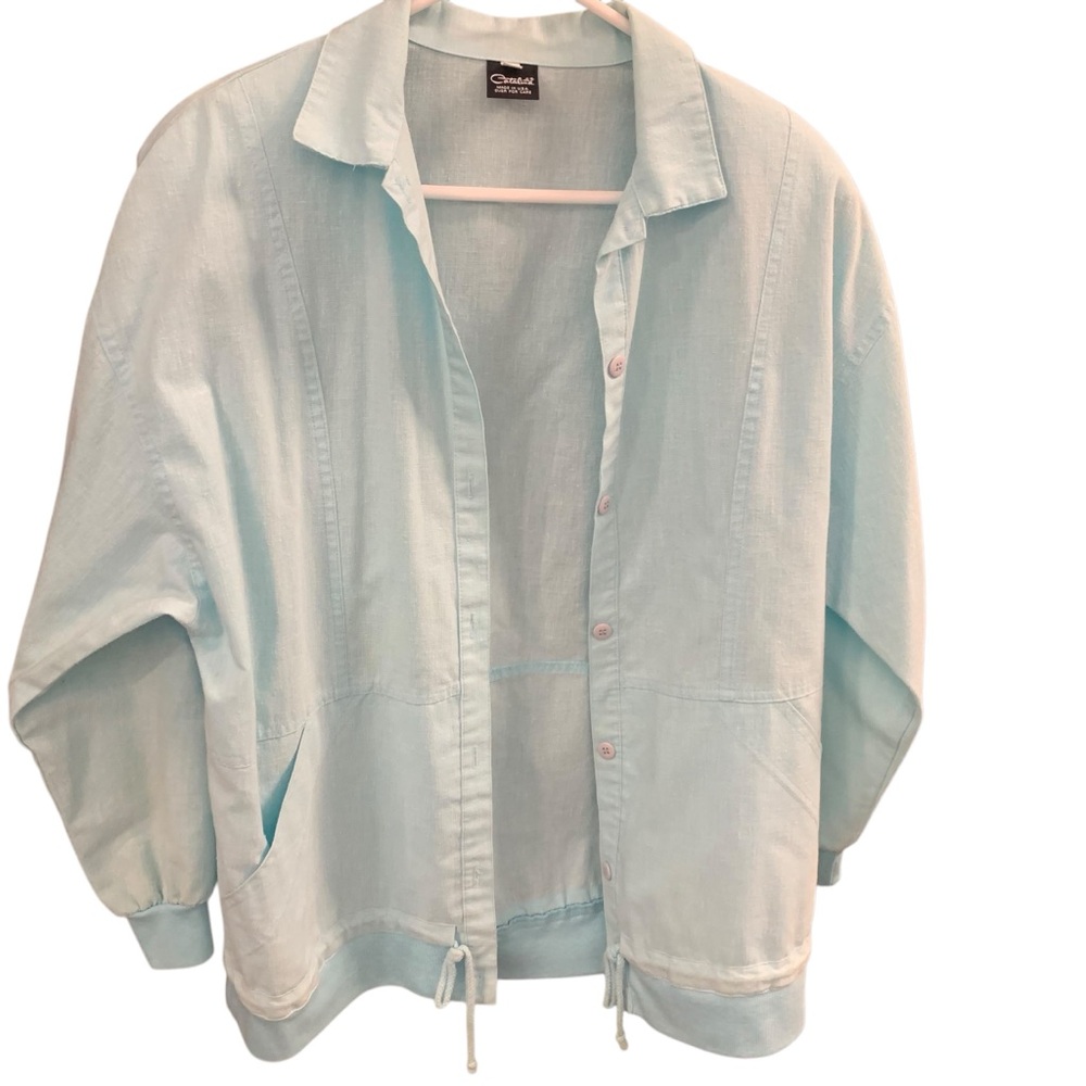 Catalina Outerwear Casual‎ Blue Long Sleeve Button Jacket Women’s Size 12 VTG**